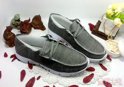 【厂家直供】青岛都市七姑娘2016新款纯棉牛仔布男鞋——轻便健步,休闲时尚之选